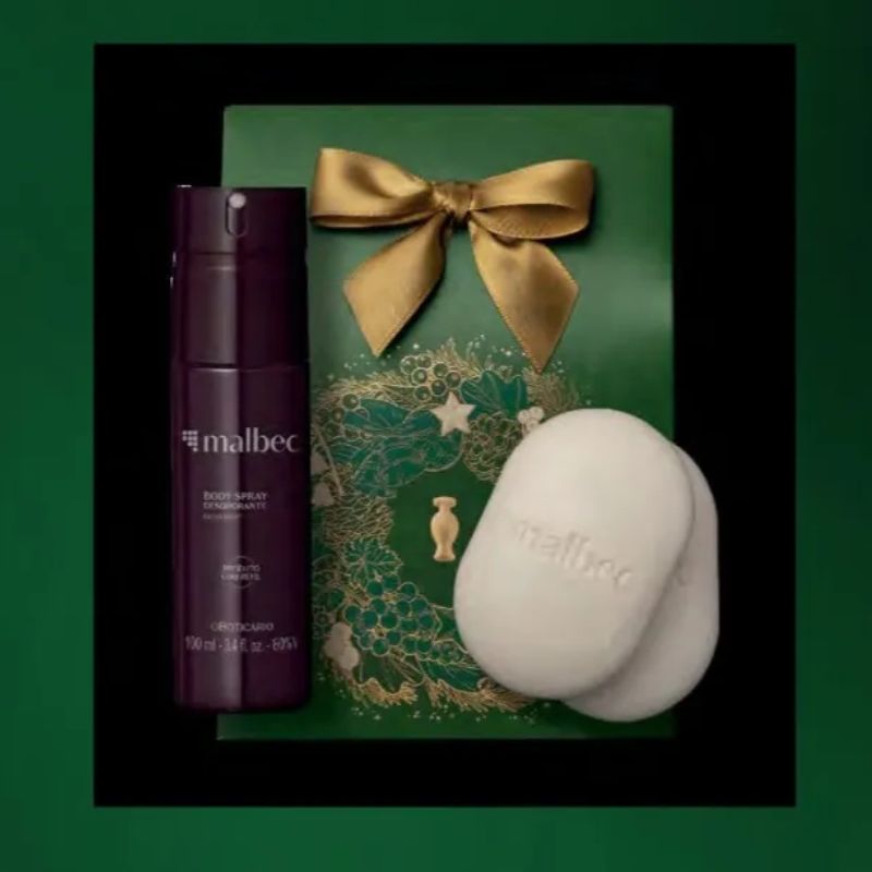 KIT PRESENTE MALBEC BODY SPRAY NATAL/25